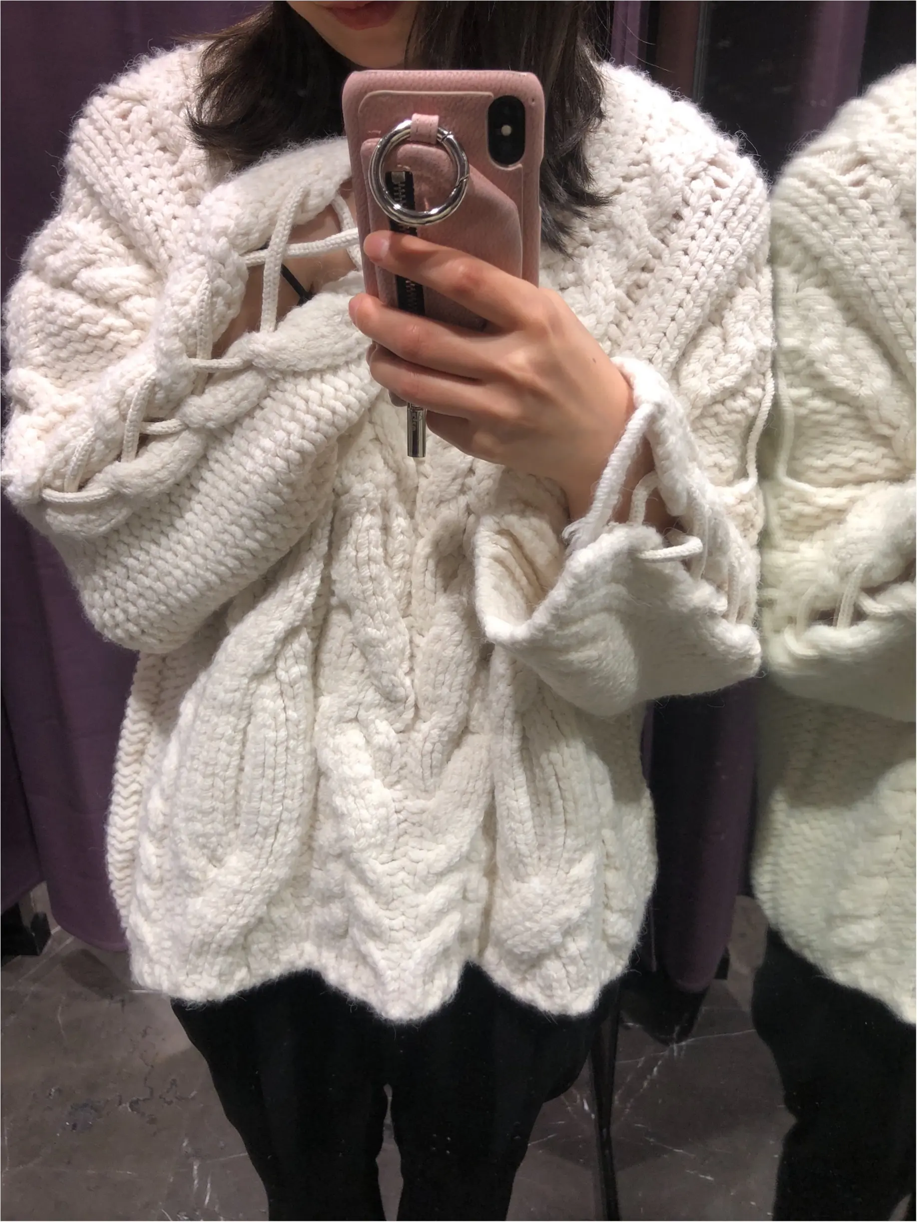 《ZARA》買ってよかった!着回し抜群☆編み込み&ケーブルニットセーター!_2