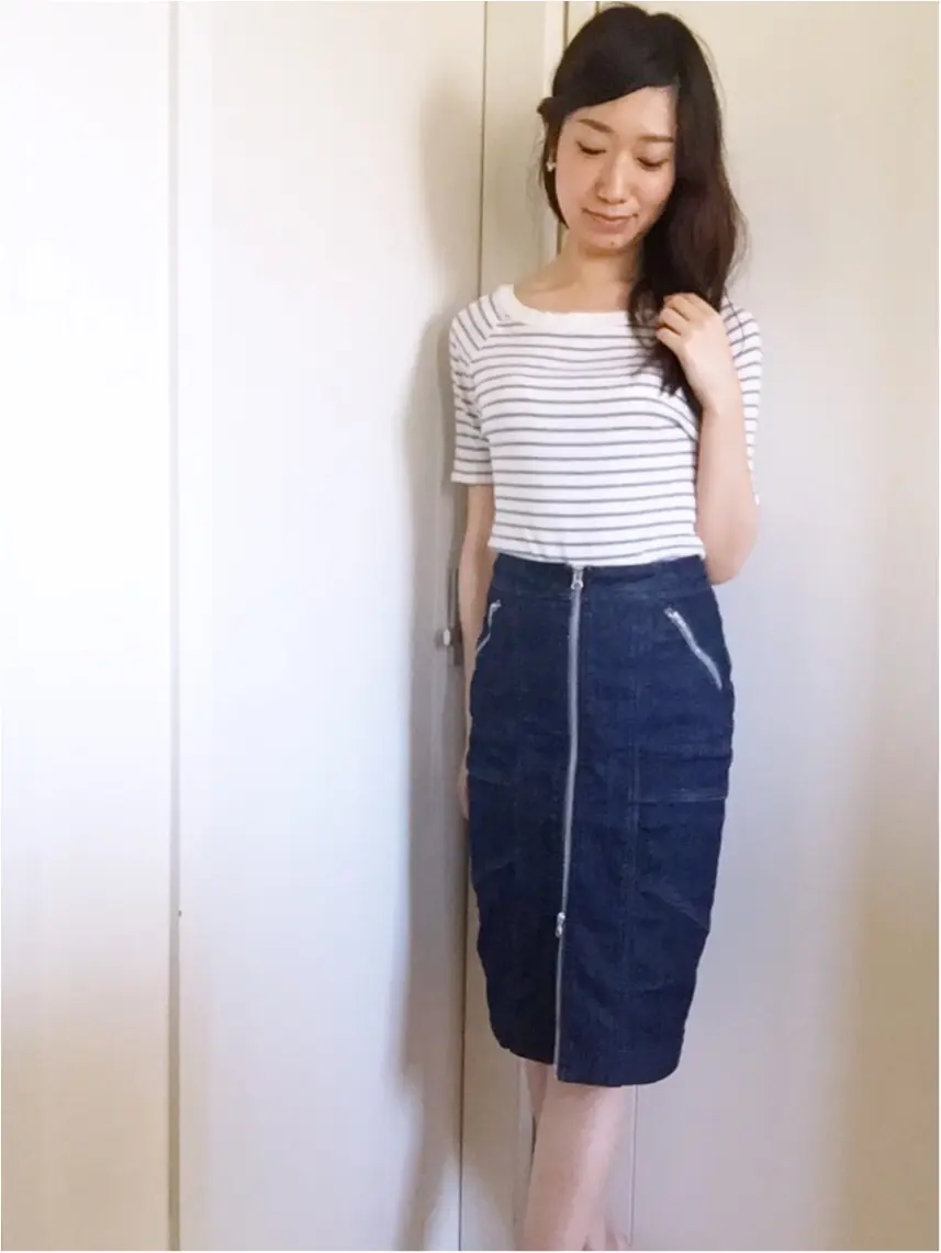 【着回しコーデ】"大人っぽ"アイテムのデニムタイトスカートを愛用中♡≪samenyan≫_6